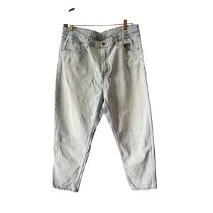 Wild Fable High Rise Mom Jeans Light Wash Blue Sz 16 Distressed Boho Casual